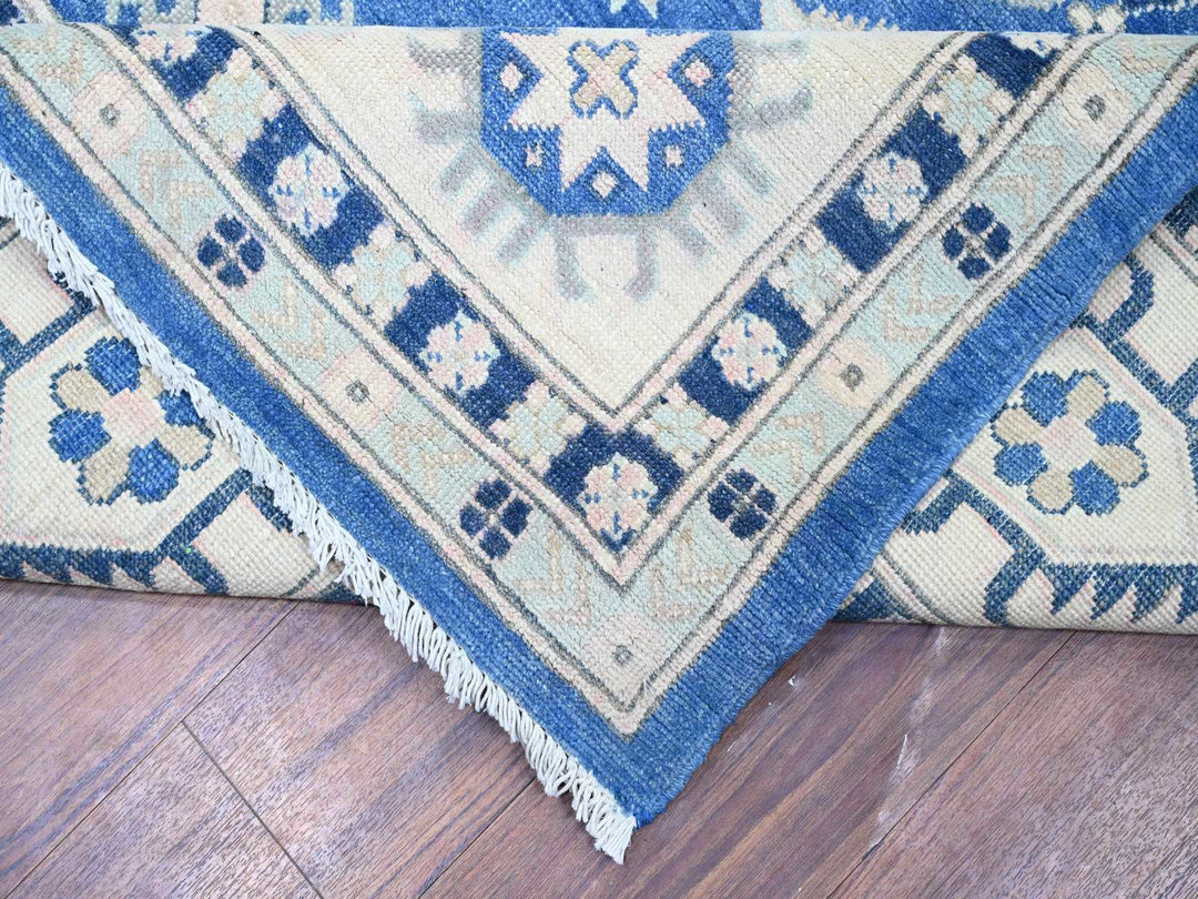 9'0" x 11'5" New Hand Knotted Blue Wool Rectangle Oriental Rug - MOA10274726