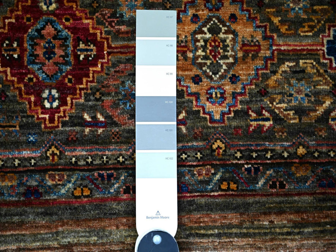 3'4" x 5'1" New Hand Knotted Grey Wool Rectangle Oriental Rug - MOA10274789