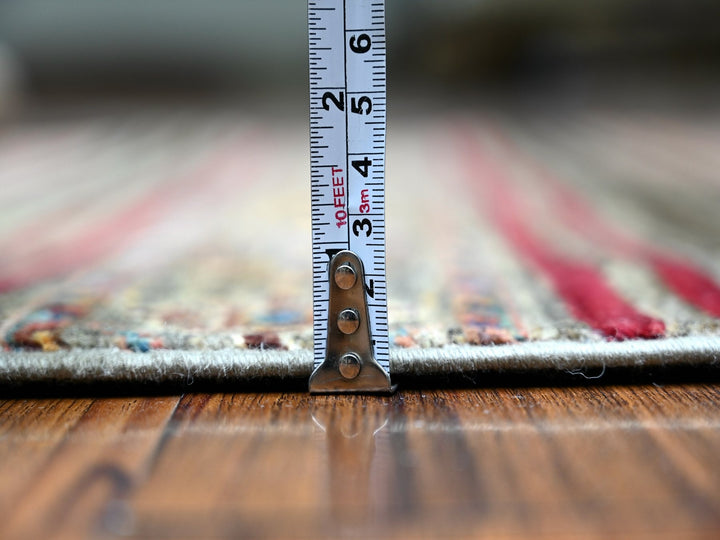 3'4" x 5'1" New Hand Knotted Grey Wool Rectangle Oriental Rug - MOA10274789