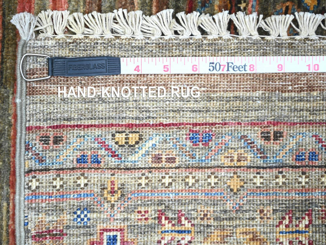 3'4" x 5'1" New Hand Knotted Grey Wool Rectangle Oriental Rug - MOA10274789