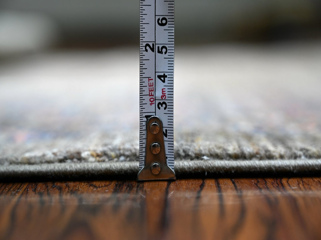 5'7" x 8'3" New Hand Knotted Grey Wool Rectangle Oriental Rug - MOA10274796