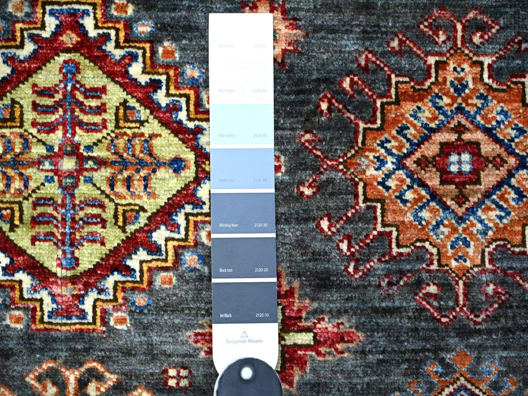 5'9" x 7'10" New Hand Knotted Grey Wool Rectangle Oriental Rug - MOA10274800