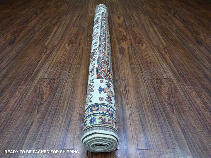 5'9" x 7'10" New Hand Knotted Grey Wool Rectangle Oriental Rug - MOA10274800