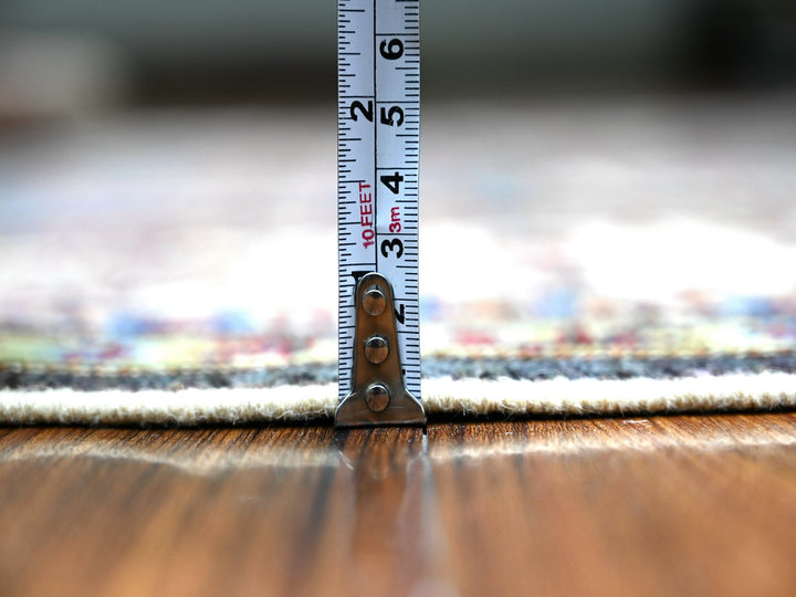 5'9" x 7'10" New Hand Knotted Grey Wool Rectangle Oriental Rug - MOA10274800