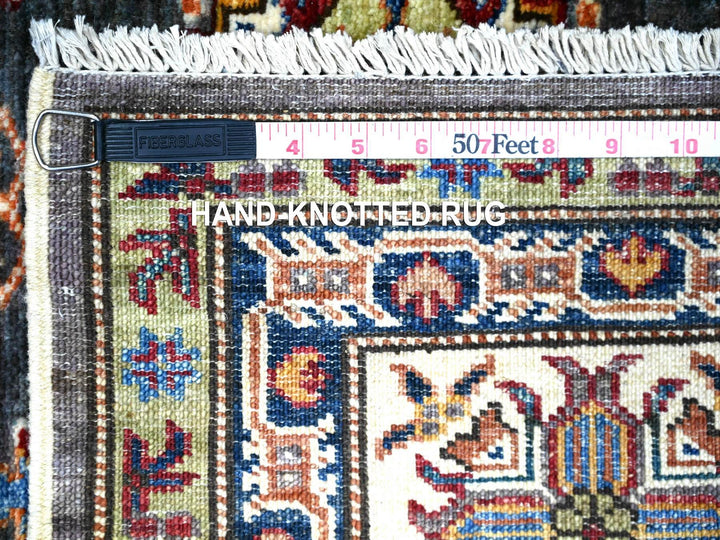 5'9" x 7'10" New Hand Knotted Grey Wool Rectangle Oriental Rug - MOA10274800