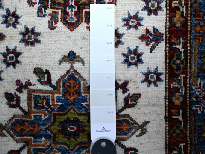 2'7" x 12'10" New Hand Knotted Ivory Wool Runner Oriental Rug - MOA10274812