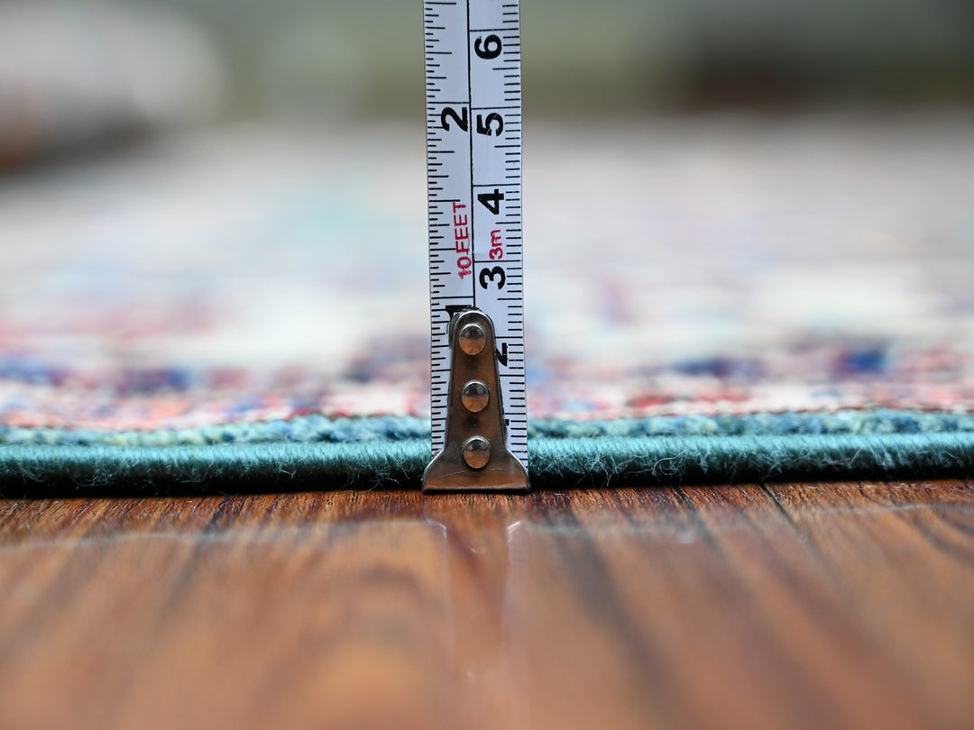 5'11" x 8'9" New Hand Knotted Green Wool Rectangle Oriental Rug - MOA10274978