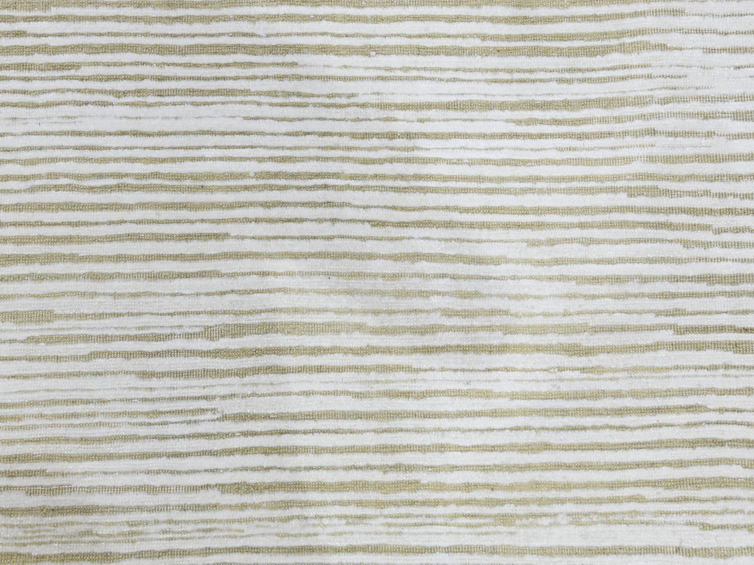 11'10" x 11'10" New Hand Knotted Ivory Wool & Silk Square Oriental Rug - MOA10275016