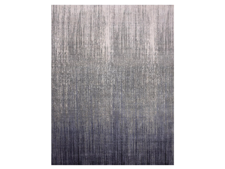 12'2" x 15'0" New Hand Knotted Grey Wool Rectangle Oriental Rug - MOA10275152