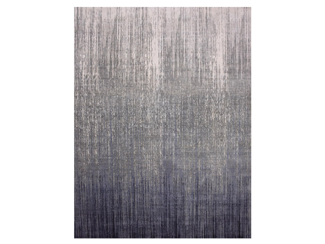 12'2" x 15'0" New Hand Knotted Grey Wool Rectangle Oriental Rug - MOA10275152