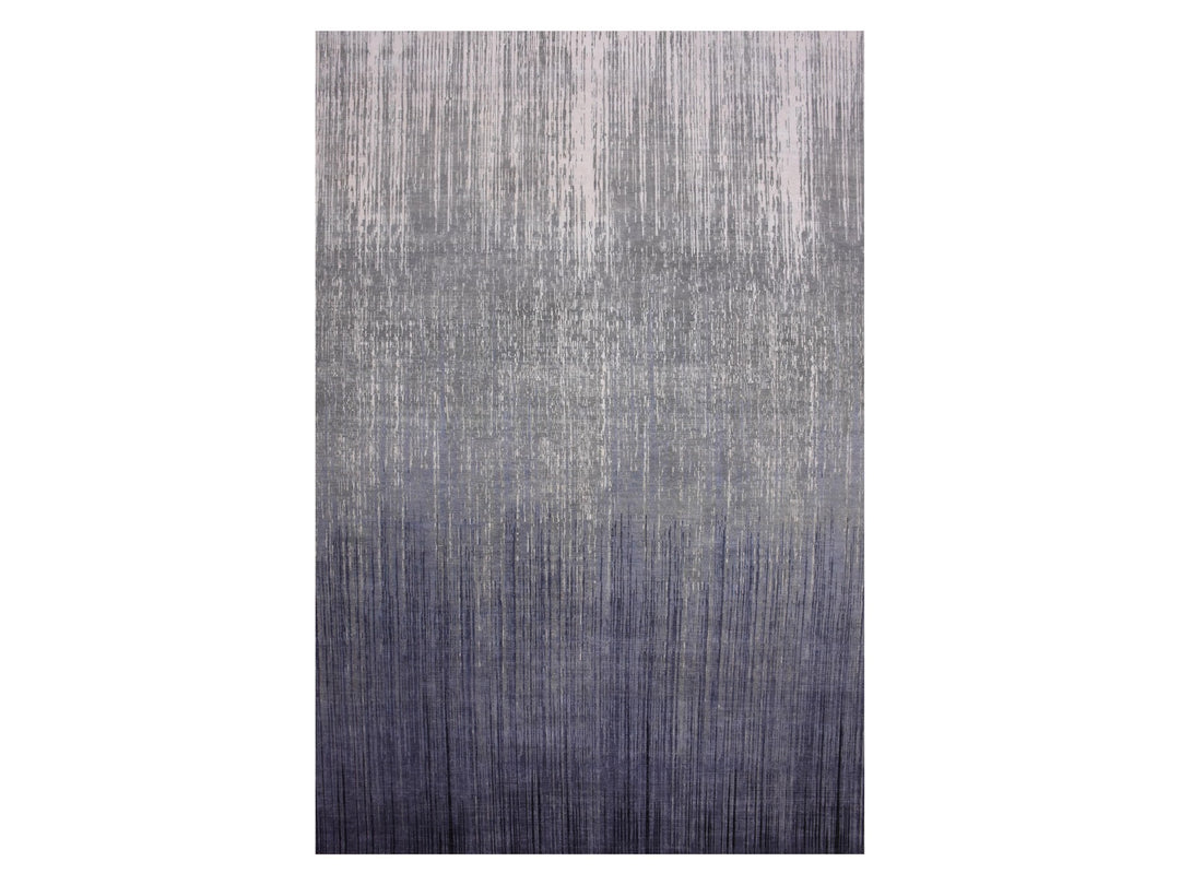 12'2" x 18'0" New Hand Knotted Grey Wool Rectangle Oriental Rug - MOA10275153