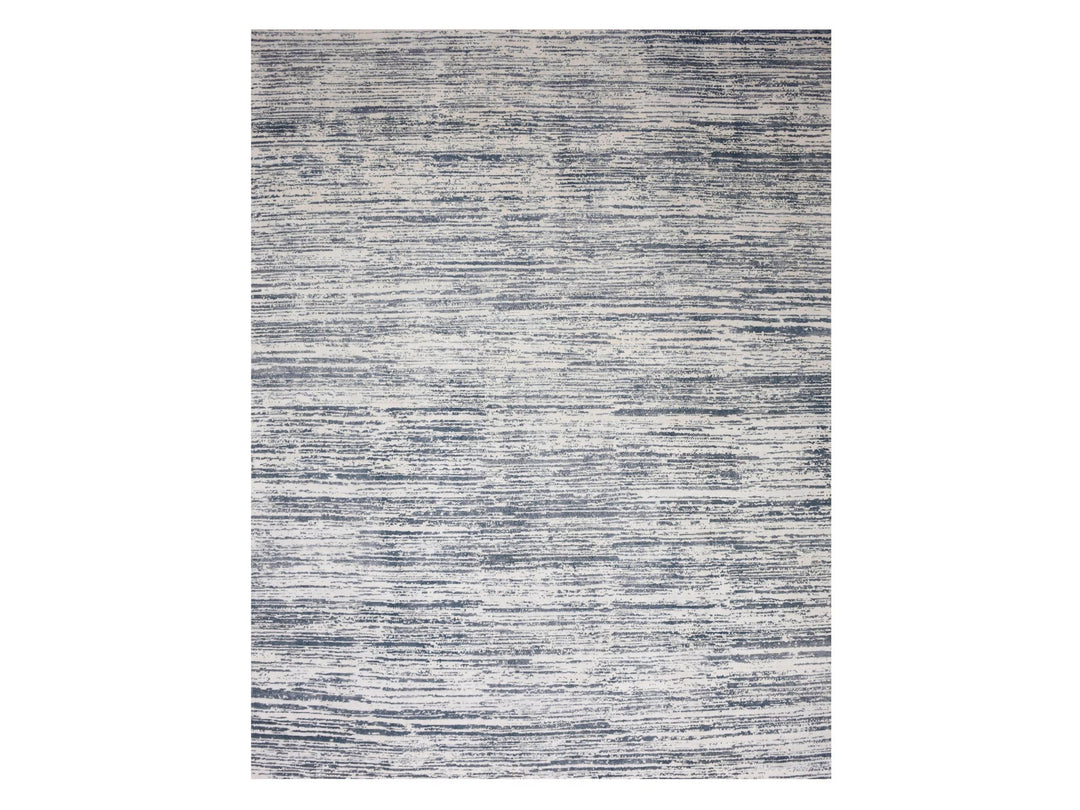 11'7" x 14'10" New Hand Knotted Ivory Wool & Silk Rectangle Oriental Rug - MOA10275161