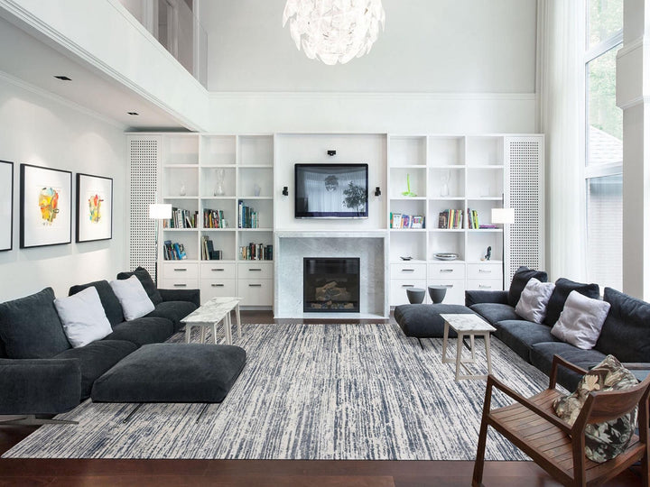 11'7" x 14'10" New Hand Knotted Ivory Wool & Silk Rectangle Oriental Rug - MOA10275161