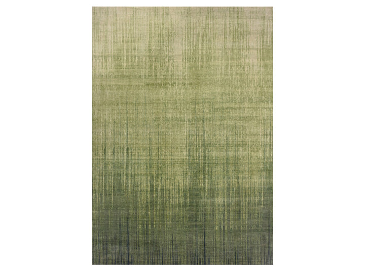 10'0" x 14'4" New Hand Knotted Green Wool Rectangle Oriental Rug - MOA10275418