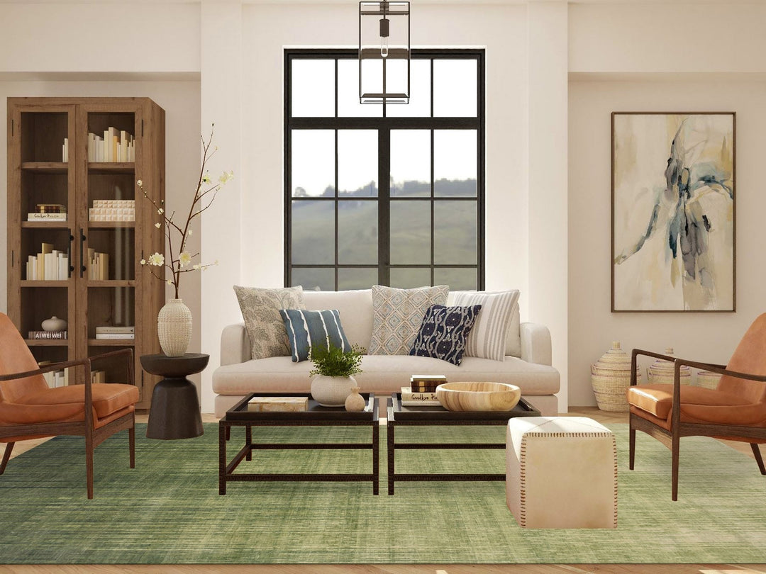 10'0" x 14'4" New Hand Knotted Green Wool Rectangle Oriental Rug - MOA10275418