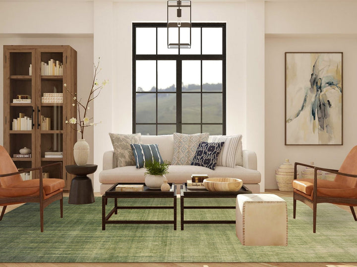 10'0" x 14'4" New Hand Knotted Green Wool Rectangle Oriental Rug - MOA10275418