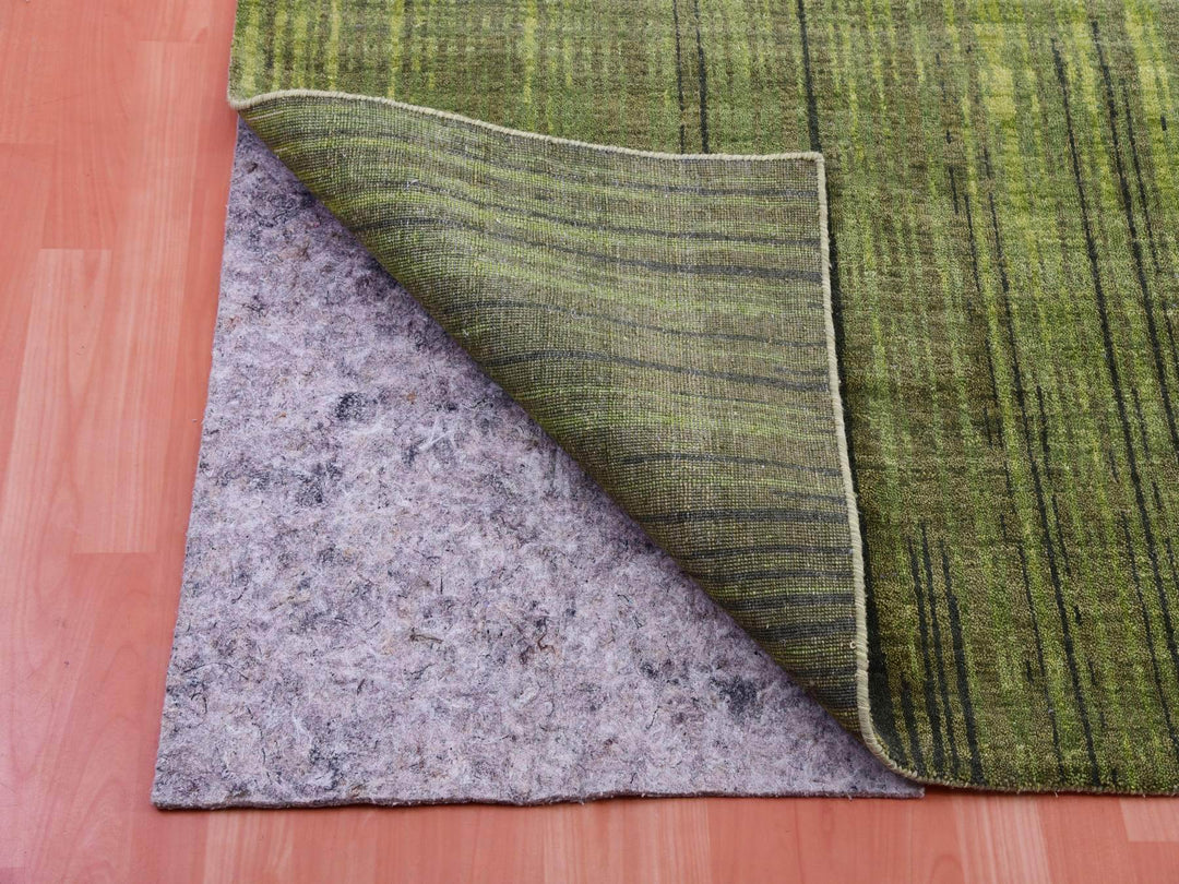 10'0" x 14'4" New Hand Knotted Green Wool Rectangle Oriental Rug - MOA10275418