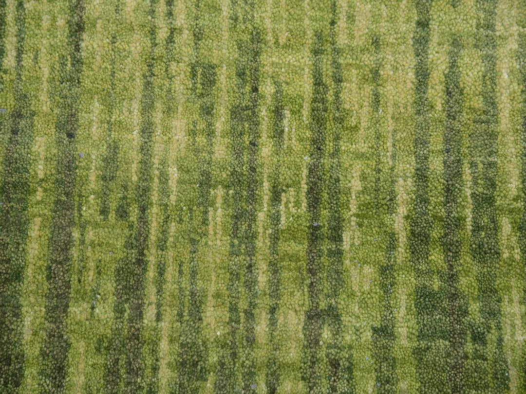 10'0" x 14'4" New Hand Knotted Green Wool Rectangle Oriental Rug - MOA10275418