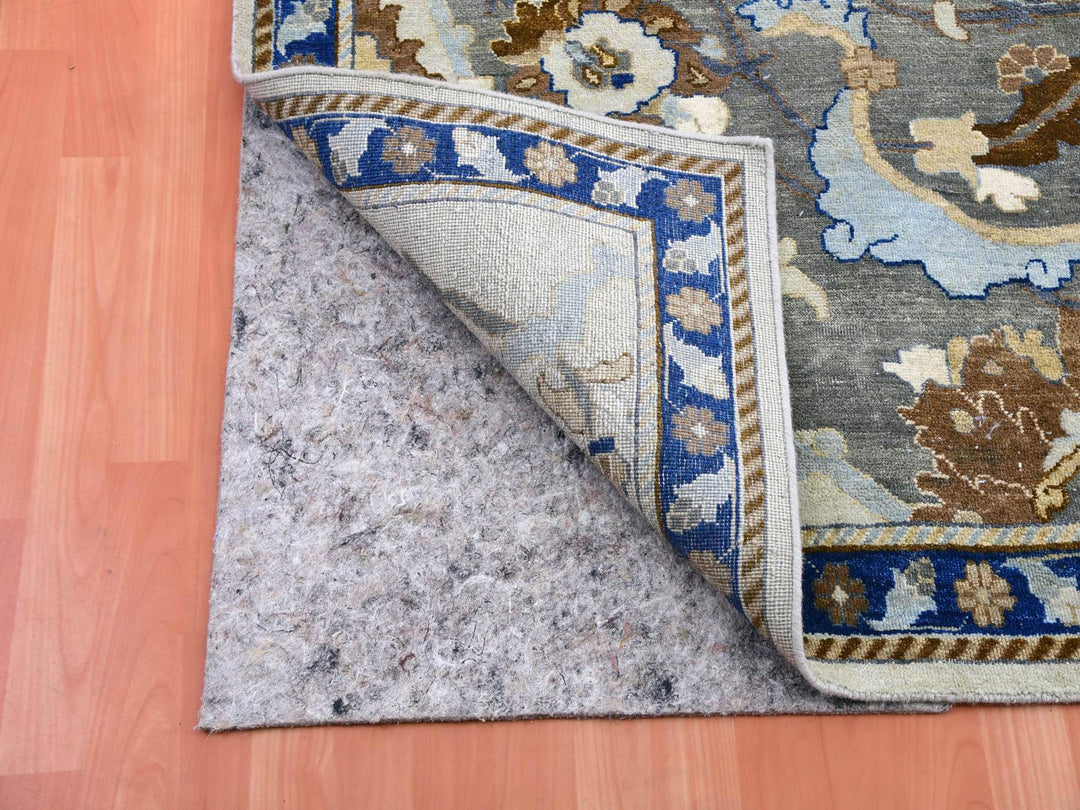 10'2" x 14'4" New Hand Knotted Ivory Wool Rectangle Oriental Rug - MOA10275425