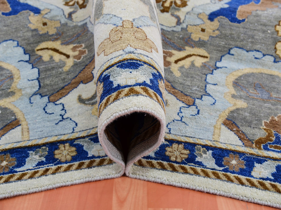 10'2" x 14'4" New Hand Knotted Ivory Wool Rectangle Oriental Rug - MOA10275425