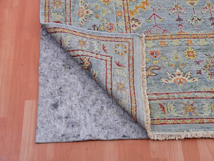 10'0" x 13'6" New Hand Knotted Grey Wool Rectangle Oriental Rug - MOA10275450