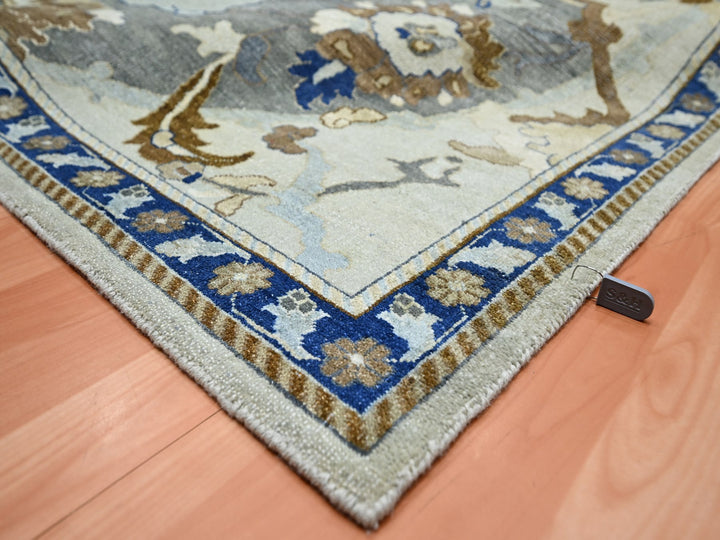 11'11" x 15'5" New Hand Knotted Ivory Wool Rectangle Oriental Rug - MOA10275474