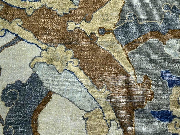 11'11" x 15'5" New Hand Knotted Ivory Wool Rectangle Oriental Rug - MOA10275474