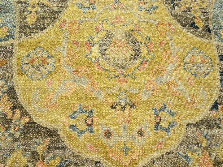 11'11" x 15'7" New Hand Knotted Black Wool Rectangle Oriental Rug - MOA10275560