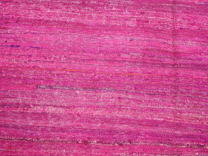 9'1" x 11'7" New Hand Woven Pink Sari Silk Rectangle Oriental Rug - MOA10275577