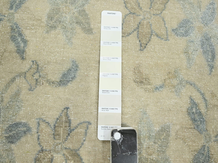 8'10" x 12'1" New Hand Knotted Ivory Wool & Silk Rectangle Oriental Rug - MOA10275637