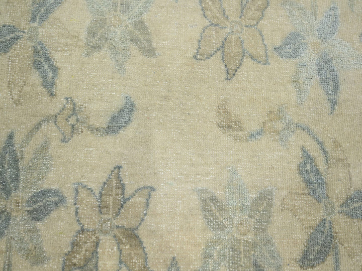 8'10" x 12'1" New Hand Knotted Ivory Wool & Silk Rectangle Oriental Rug - MOA10275637