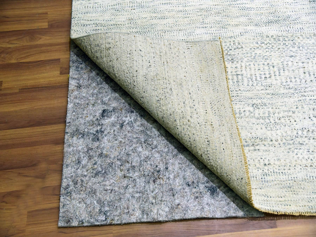 15'0" x 19'11" New Hand Knotted Ivory Wool Rectangle Oriental Rug - MOA10276004