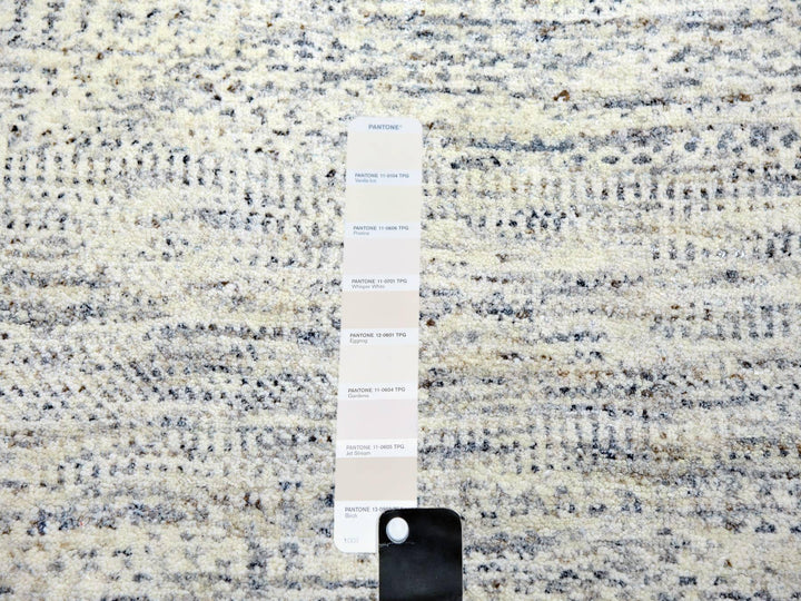 15'0" x 19'11" New Hand Knotted Ivory Wool Rectangle Oriental Rug - MOA10276004