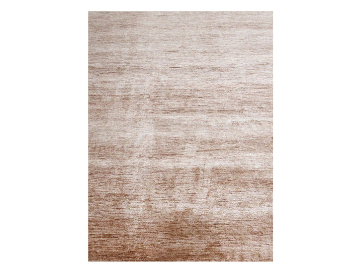 8'11" x 12'0" New Hand Knotted Brown Sari Silk Rectangle Oriental Rug - MOA10276073