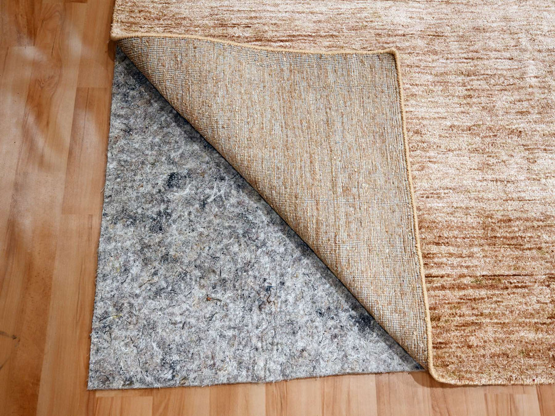 8'11" x 12'0" New Hand Knotted Brown Sari Silk Rectangle Oriental Rug - MOA10276073