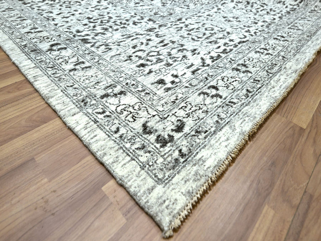 14'11" x 20'0" New Hand Knotted Ivory Wool Rectangle Oriental Rug - MOA10276119