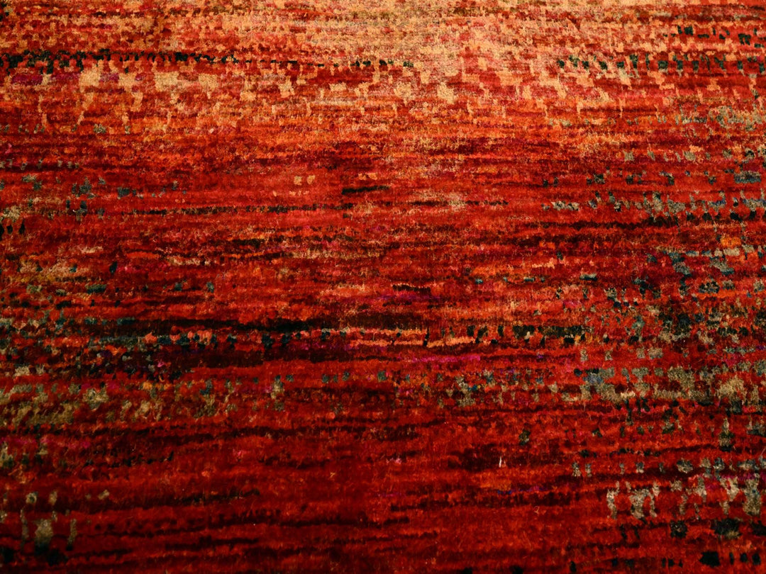 9'10" x 14'1" New Hand Knotted Yellow Sari Silk Rectangle Oriental Rug - MOA10276172