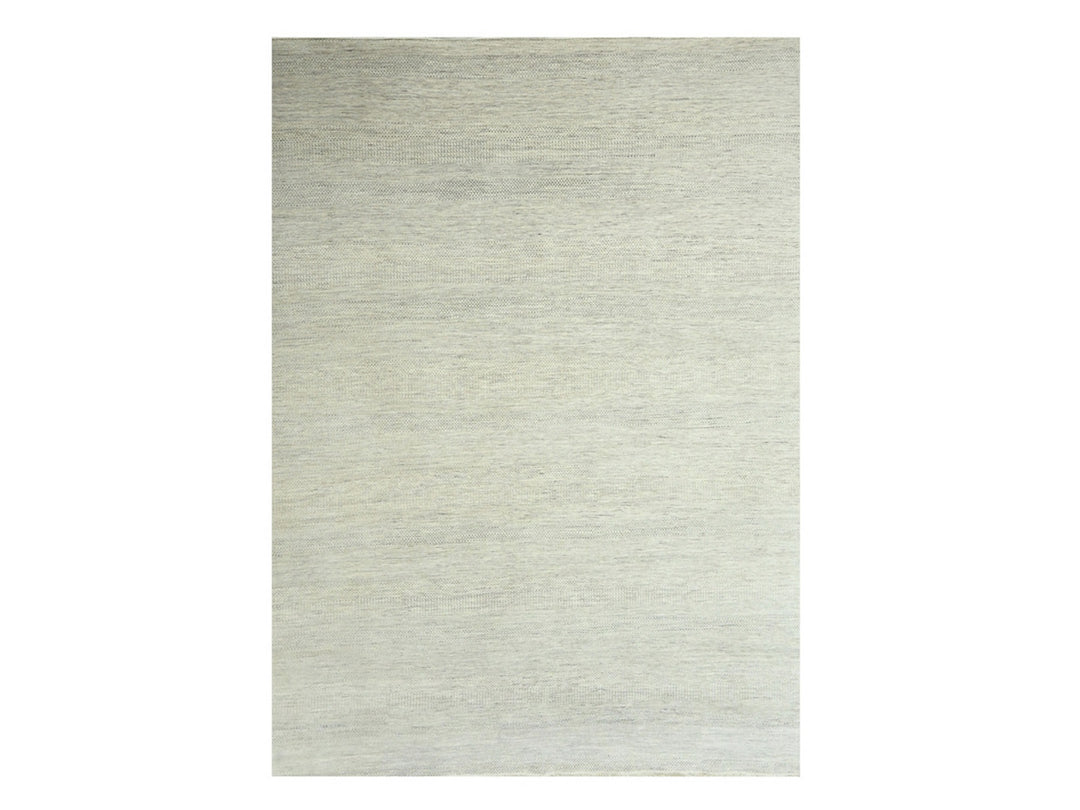 10'0" x 14'0" New Hand Loomed Ivory Wool & Silk Rectangle Oriental Rug - MOA10276335