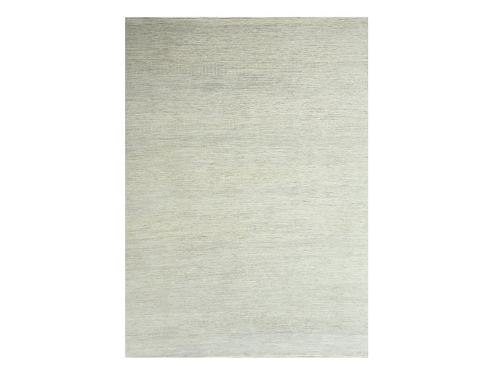 10'0" x 14'0" New Hand Loomed Ivory Wool & Silk Rectangle Oriental Rug - MOA10276335