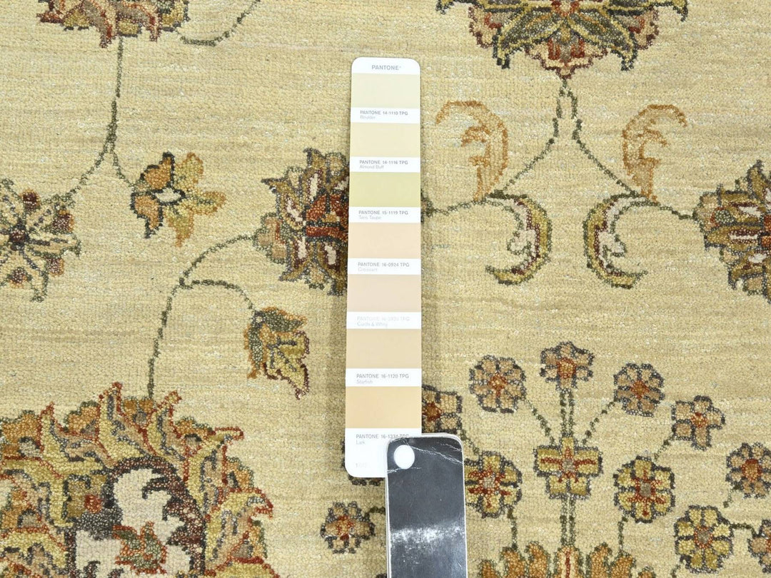 5'5" x 8'0" New Hand Knotted Ivory Wool Rectangle Oriental Rug - MOA10276355