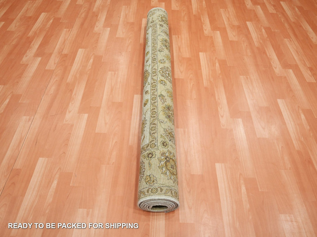 5'5" x 8'0" New Hand Knotted Ivory Wool Rectangle Oriental Rug - MOA10276355