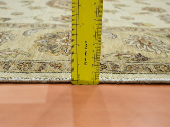 5'5" x 8'0" New Hand Knotted Ivory Wool Rectangle Oriental Rug - MOA10276355