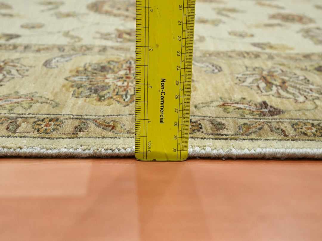 5'5" x 8'0" New Hand Knotted Ivory Wool Rectangle Oriental Rug - MOA10276355