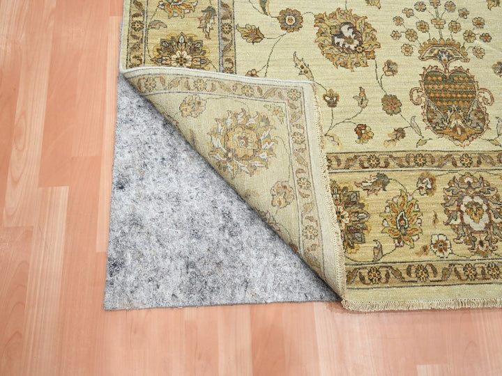 5'6" x 8'1" New Hand Knotted Ivory Wool Rectangle Oriental Rug - MOA10276356