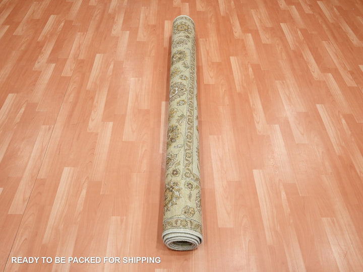 5'6" x 8'1" New Hand Knotted Ivory Wool Rectangle Oriental Rug - MOA10276356