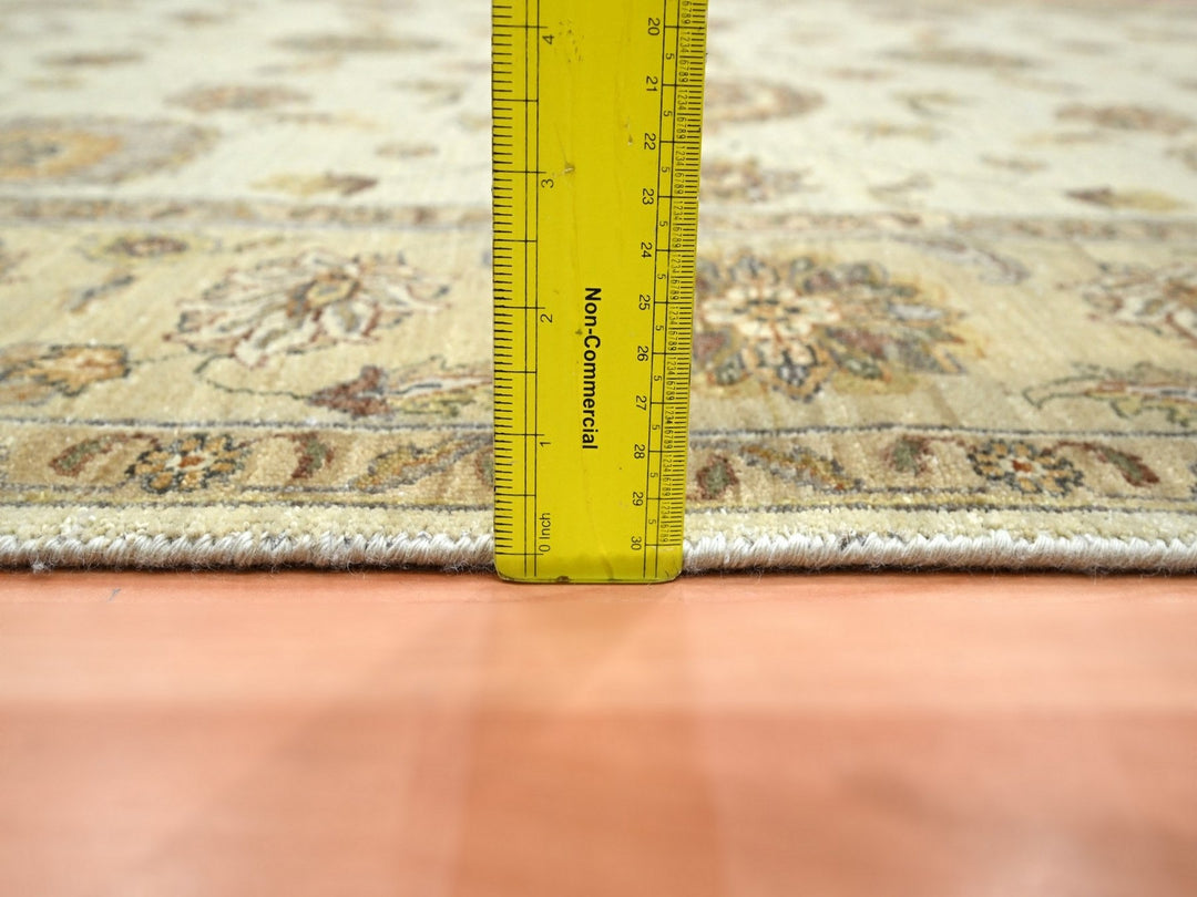 5'6" x 8'1" New Hand Knotted Ivory Wool Rectangle Oriental Rug - MOA10276356