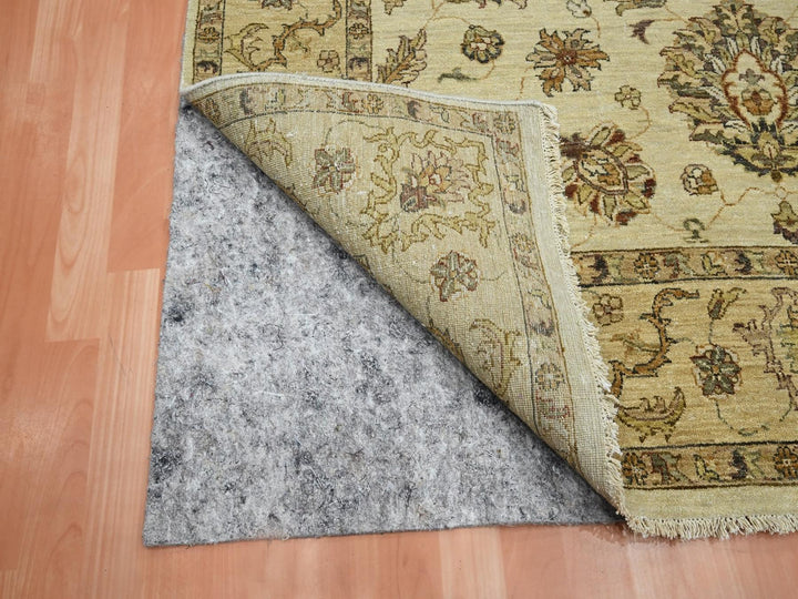 5'6" x 8'0" New Hand Knotted Beige Wool Rectangle Oriental Rug - MOA10276357