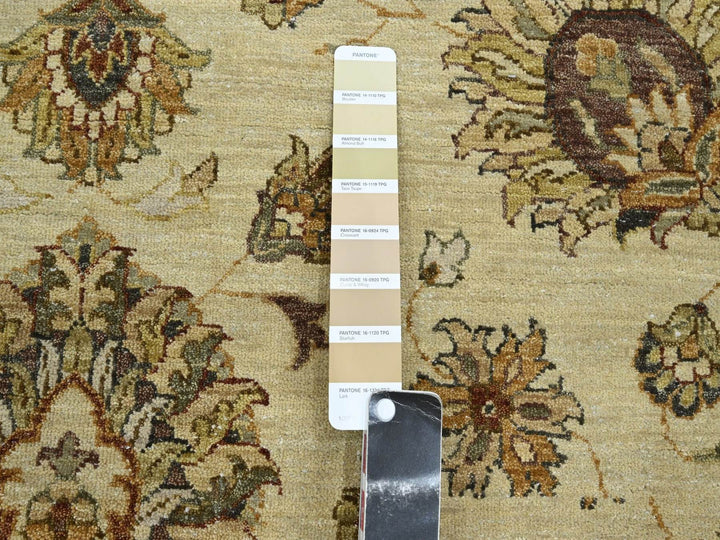 5'6" x 8'0" New Hand Knotted Beige Wool Rectangle Oriental Rug - MOA10276357