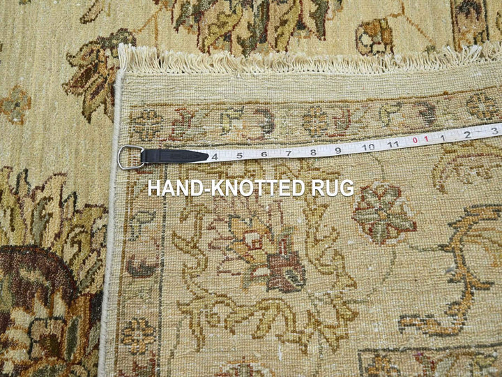 5'6" x 8'0" New Hand Knotted Beige Wool Rectangle Oriental Rug - MOA10276357