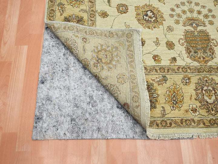 5'7" x 8'0" New Hand Knotted Ivory Wool Rectangle Oriental Rug - MOA10276358